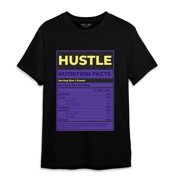 Field Purple 12s T Shirt Match Hustle Nutrition Facts Jezsport.com