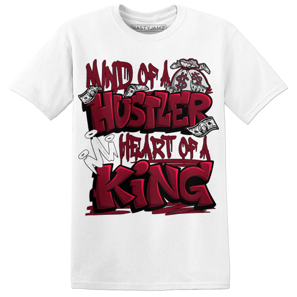 High White Team Red 1s T Shirt Match Hustler Heart King Jezsport.com