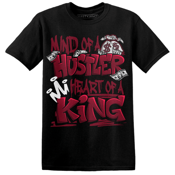 High White Team Red 1s T Shirt Match Hustler Heart King Jezsport.com