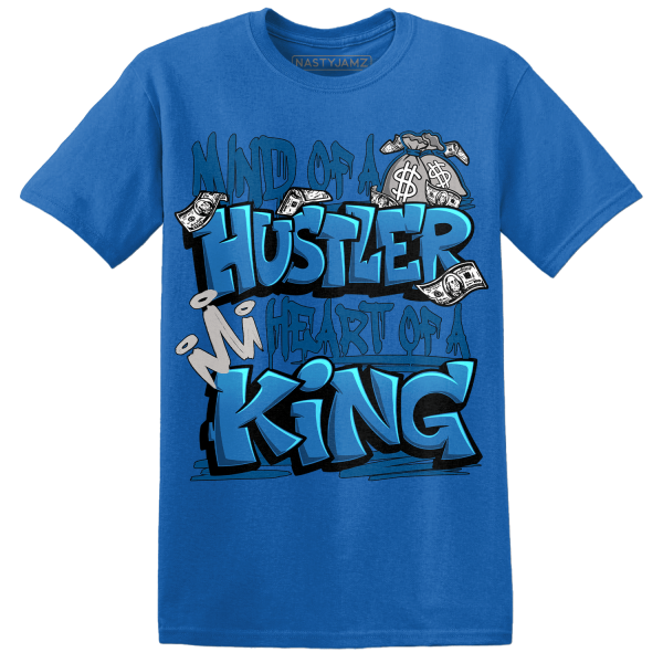 Industrial Blue 4s T Shirt Match Hustler Heart King Jezsport.com