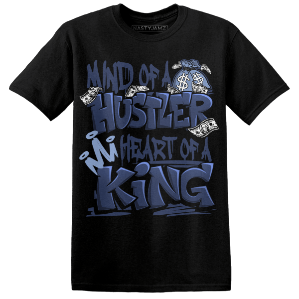 Midnight Navy 5s T Shirt Match Hustler Heart King Jezsport.com