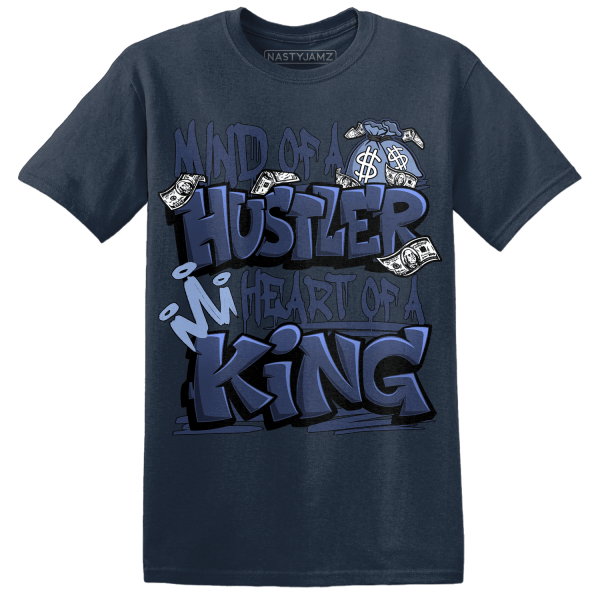 Midnight Navy 5s T Shirt Match Hustler Heart King Jezsport.com