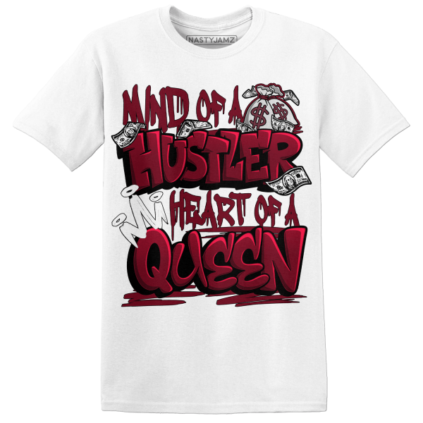 High White Team Red 1s T Shirt Match Hustler Heart Queen Jezsport.com