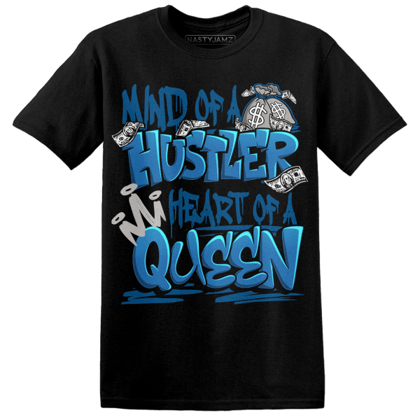 Industrial Blue 4s T Shirt Match Hustler Heart Queen Jezsport.com