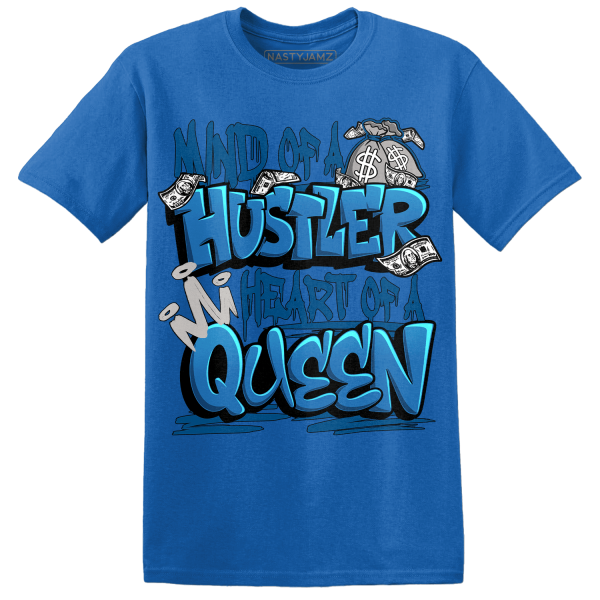 Industrial Blue 4s T Shirt Match Hustler Heart Queen Jezsport.com