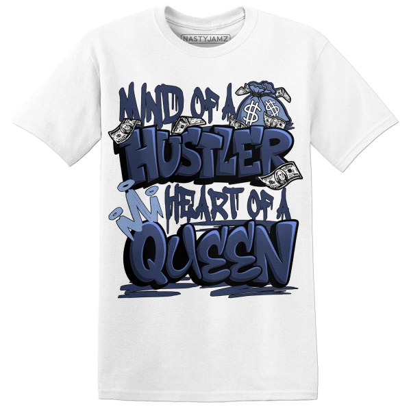 Midnight Navy 5s T Shirt Match Hustler Heart Queen Jezsport.com