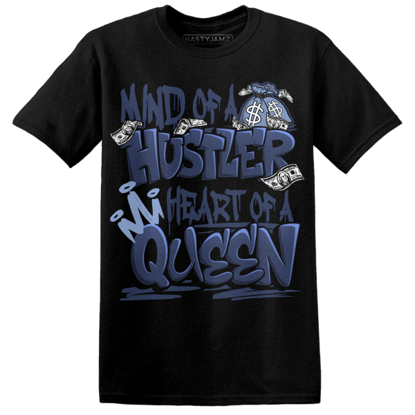 Midnight Navy 5s T Shirt Match Hustler Heart Queen Jezsport.com