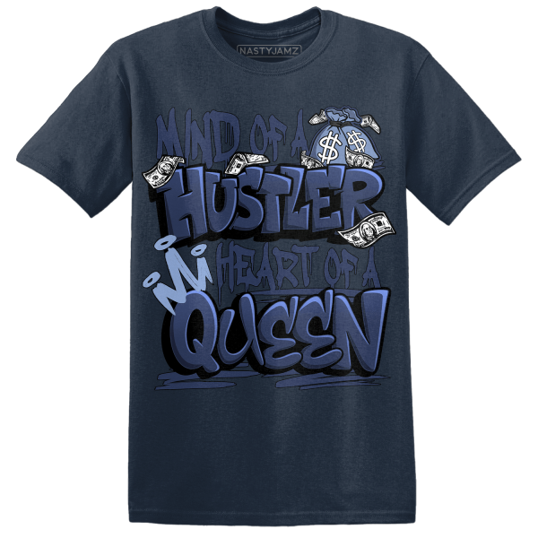 Midnight Navy 5s T Shirt Match Hustler Heart Queen Jezsport.com