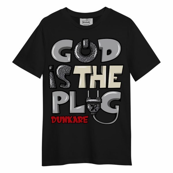 Cement Grey 3s Shirt - God Is The Power Cord Unisex Shirt Matching Jordan Shirt Jezsport.com