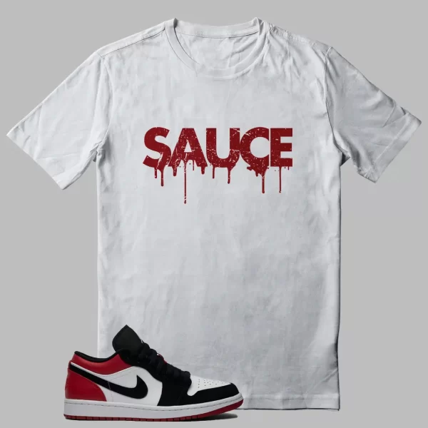 Jordan 1 Low Black Toe Matching Shirt – Dripping Sauce Graphic Jezsport.com