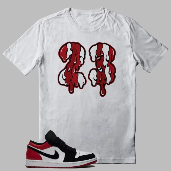 Jordan 1 Low Black Toe Shirt – Dripping 23 Graphic Jezsport.com