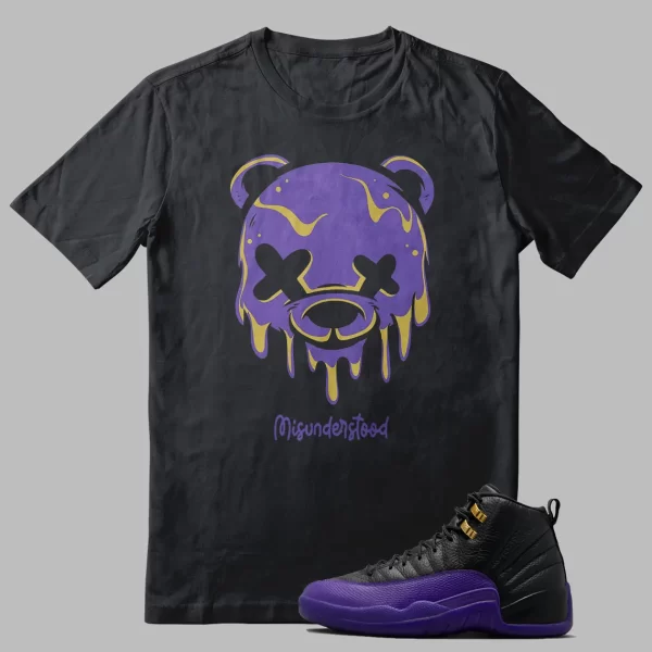 Jordan 12 Field Purple Shirt Dripping Bear Graphic Jezsport.com