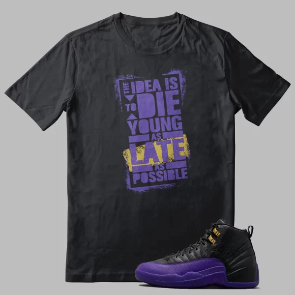 Jordan 12 Field Purple T-shirt Motivational Graphic Jezsport.com