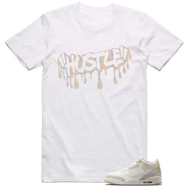 Jordan 3 Craft Ivory Shirt Hustle Graphic Jezsport.com