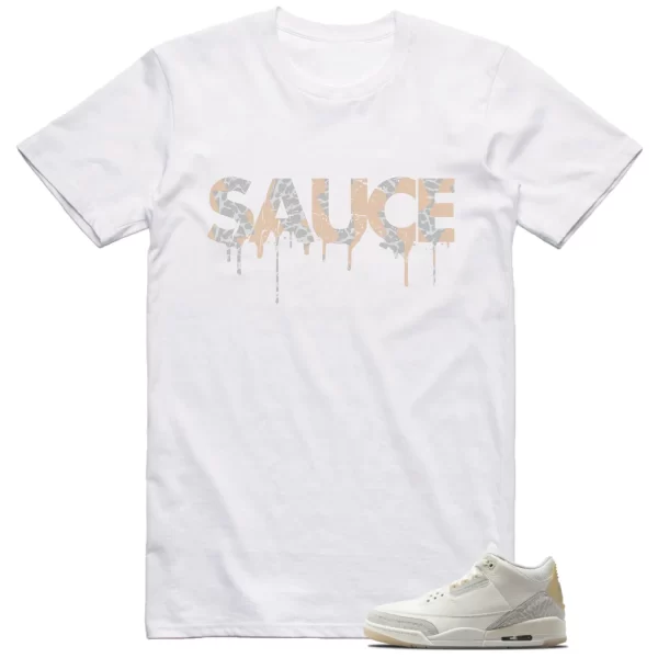 Jordan 3 Craft Ivory Shirt Sauce Graphic Jezsport.com