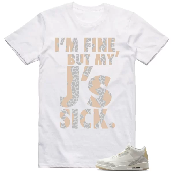 Jordan 3 Craft Ivory Shirt Sick Js Graphic Jezsport.com