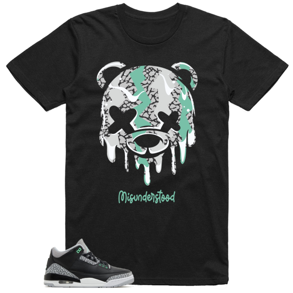 Jordan 3 Green Glow Shirt Drippy Bear Graphic Jezsport.com