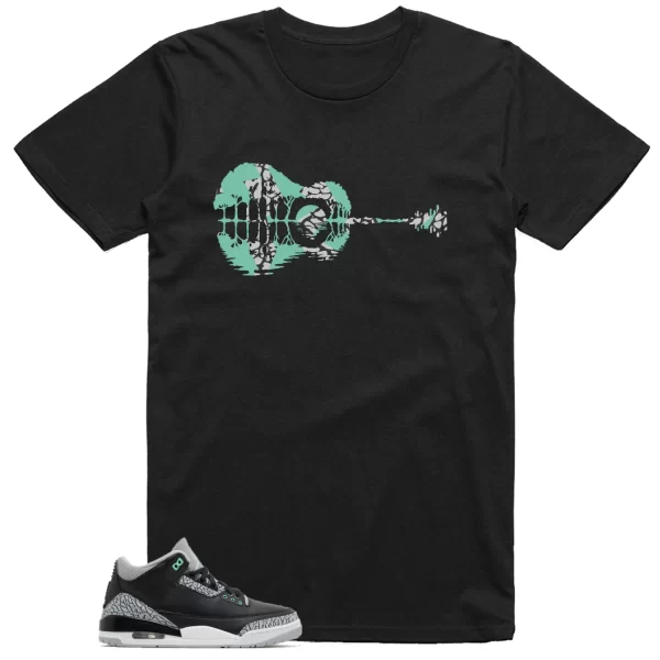 Jordan 3 Green Glow Shirt Guitar Graphic Jezsport.com