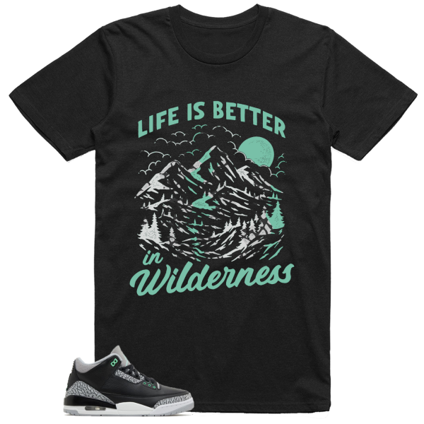 Jordan 3 Green Glow Shirt Wilderness Graphic Jezsport.com