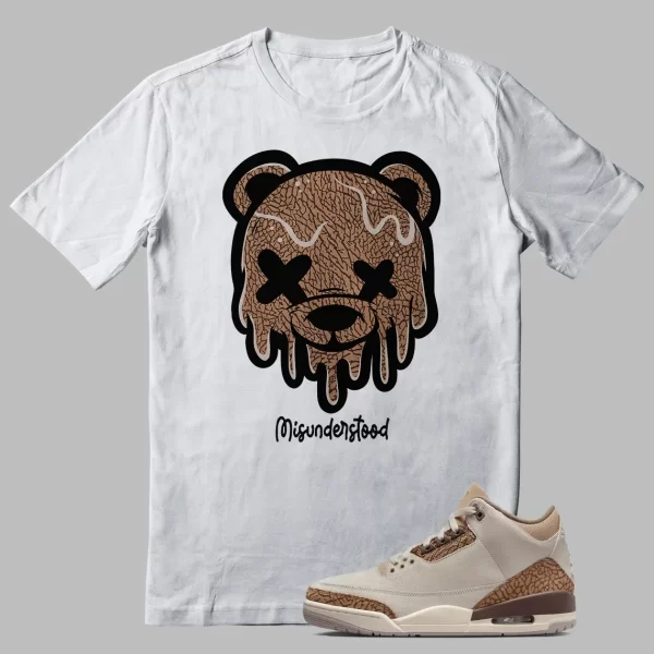 Jordan 3 Palomino Matching Shirt Dripping Bear Graphic Jezsport.com