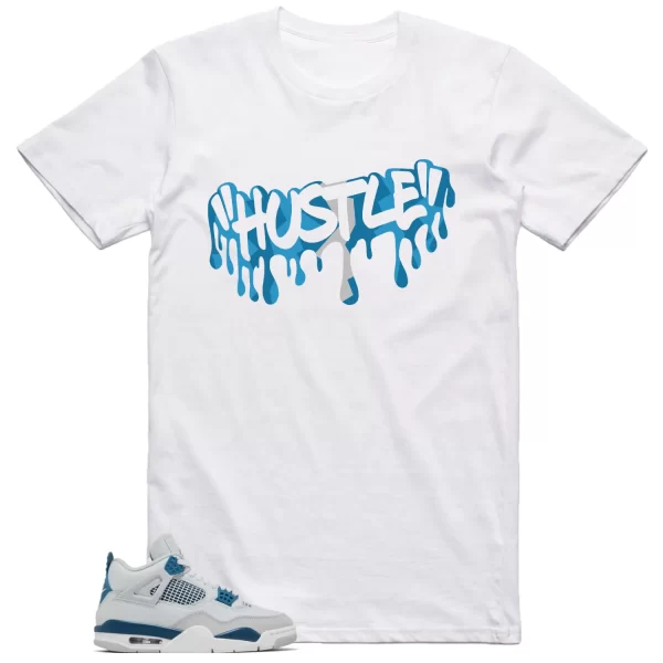 Jordan 4 Military Blue Shirt Hustle Graphic Jezsport.com