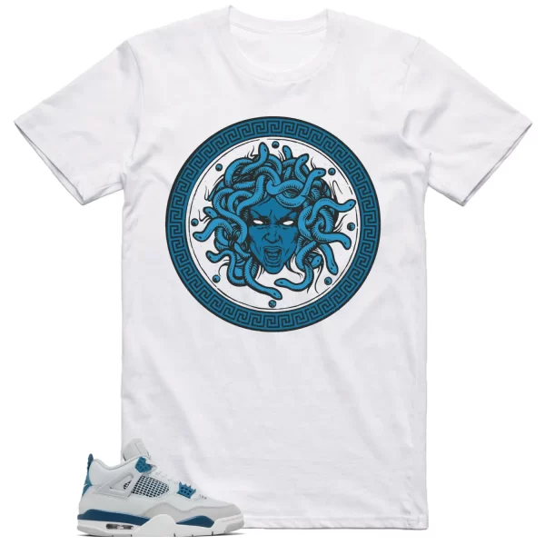 Jordan 4 Military Blue Shirt Medusa Graphic Jezsport.com