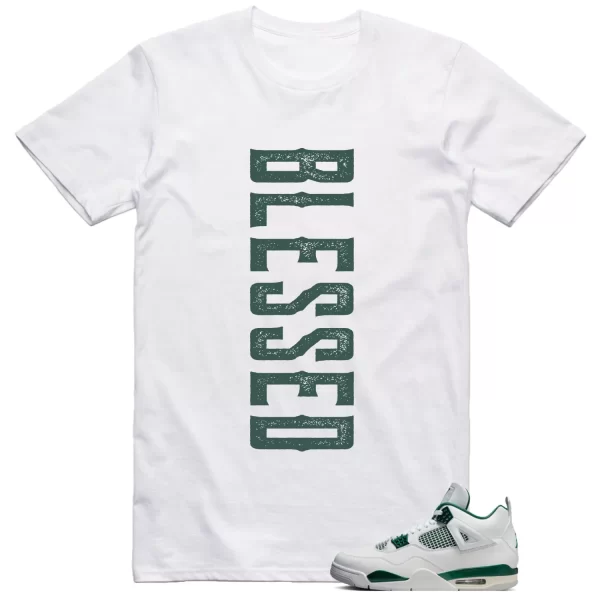 Jordan 4 Oxidized Green Shirt Blessed Graphic Jezsport.com