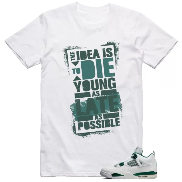 Jordan 4 Oxidized Green Shirt Die Young Graphic Jezsport.com