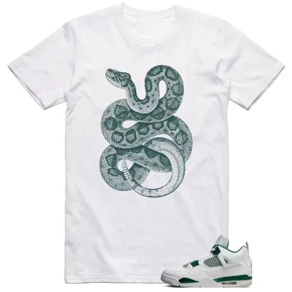 Jordan 4 Oxidized Green Shirt Python Snake Graphic Jezsport.com