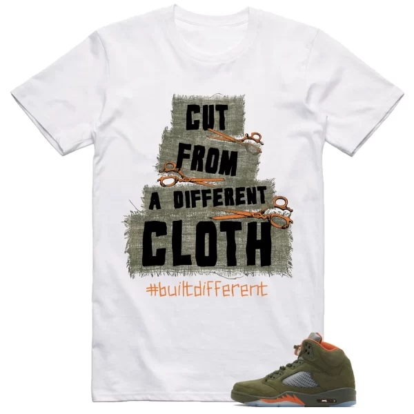 Jordan 5 Olive Shirt Built Different Graphic Jezsport.com