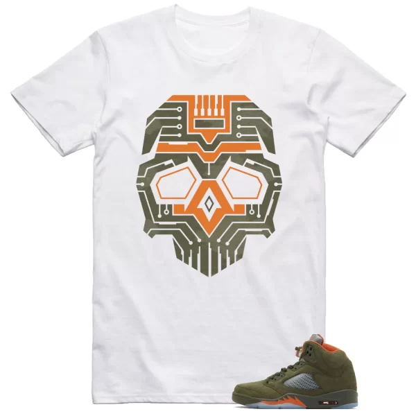 Jordan 5 Olive Shirt Skull Graphic Jezsport.com