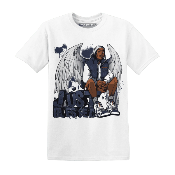 White Navy 6s T Shirt Match Just Blessed Jezsport.com