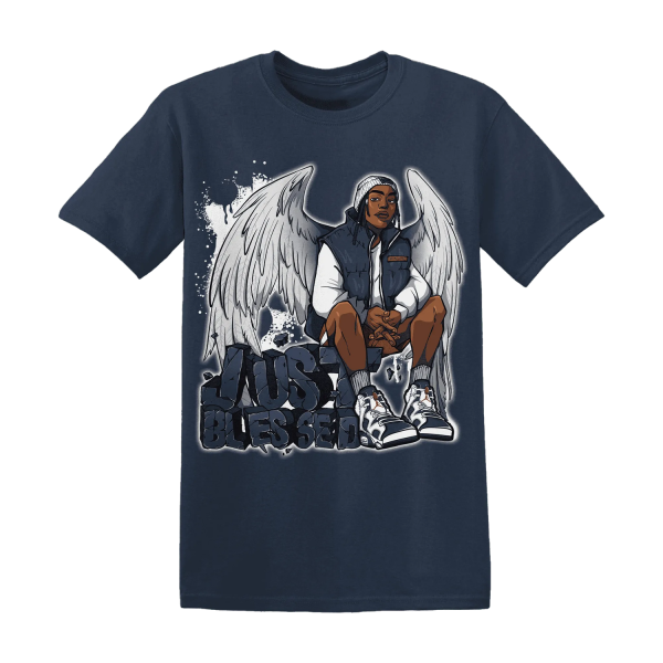 White Navy 6s T Shirt Match Just Blessed Jezsport.com