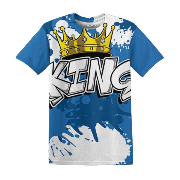 Industrial Blue 4s T Shirt Match KING 3D All-Over Print T Shirt Jezsport.com