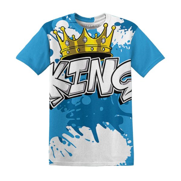 Powder Blue 9s T Shirt Match KING 3D All-Over Print T Shirt Jezsport.com