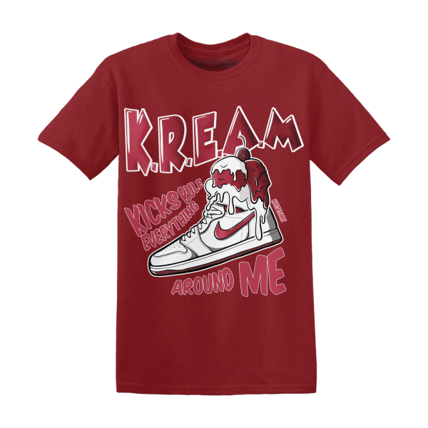 High 85 Metallic Burgundy 1s T Shirt Match Kream Sneaker Jezsport.com