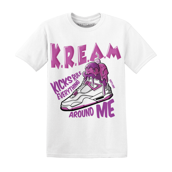 GS Hyper Violet 4s T Shirt Kream Sneaker Jezsport.com