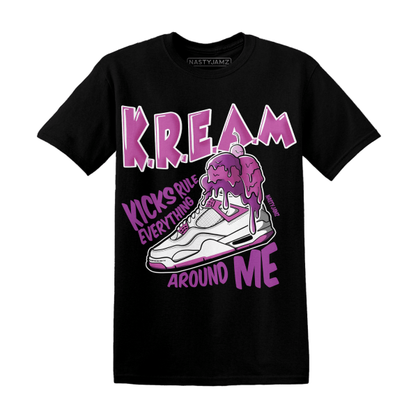 GS Hyper Violet 4s T Shirt Kream Sneaker Jezsport.com