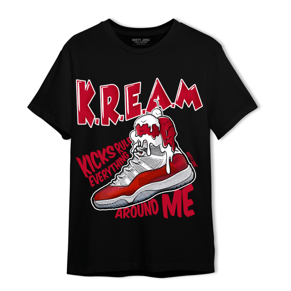 Cherry 11s T Shirt Match Kream Sneaker Jezsport.com