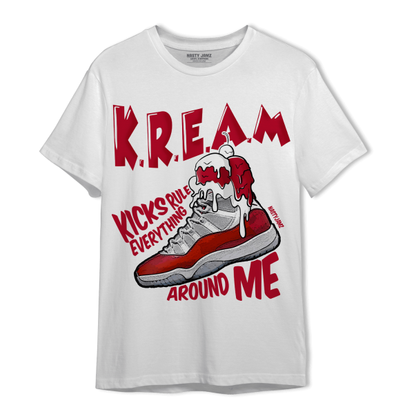 Cherry 11s T Shirt Match Kream Sneaker Jezsport.com