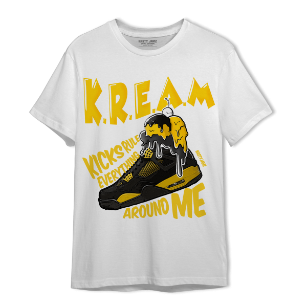 Thunder 4s T Shirt Match Kream Sneaker Jezsport.com