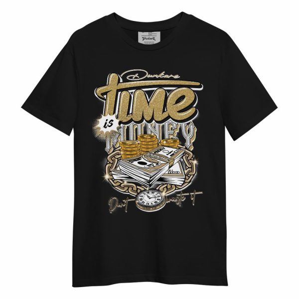 High OG Black Metallic Gold 1s Shirt, Time Is Money AC Unisex Shirt Matching Jordan Shirt Jezsport.com