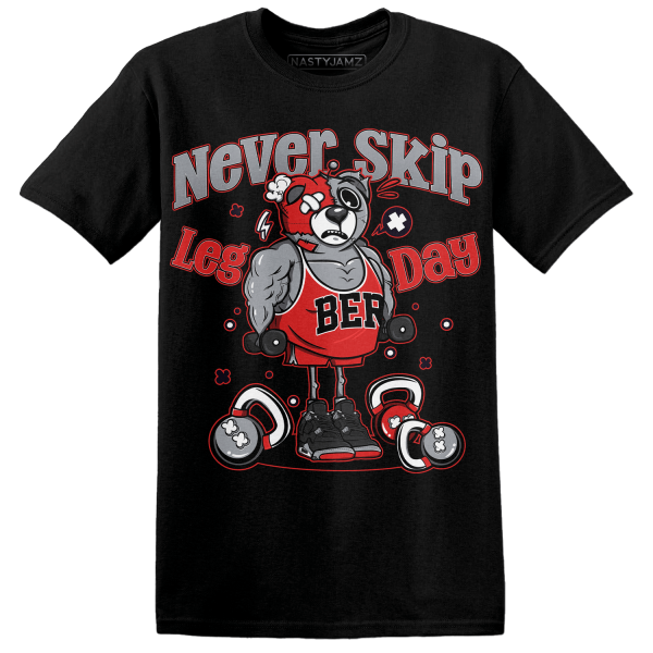 Bred Reimagined 4s T Shirt Match Leg Day BER Jezsport.com