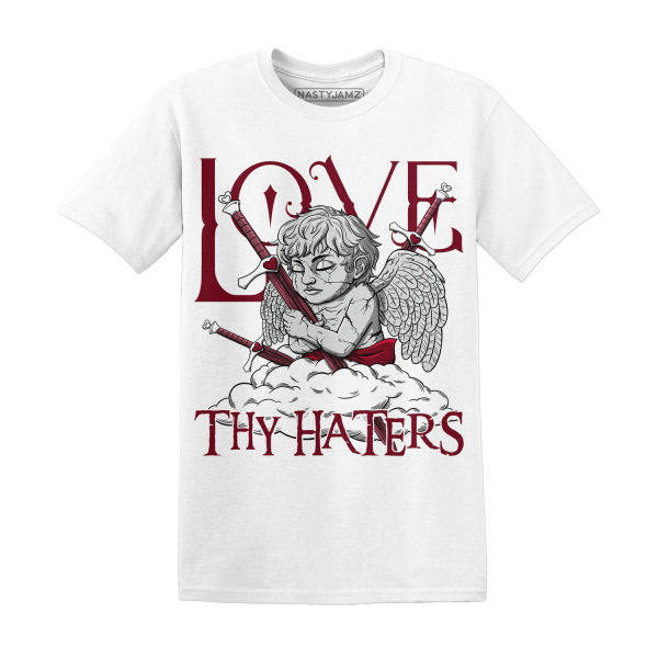 High White Team Red 1s T Shirt Love Thy Haters Angel Jezsport.com