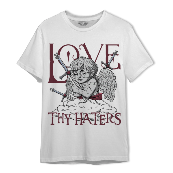 Burgundy 5s T Shirt Match Love Thy Haters Angel Jezsport.com