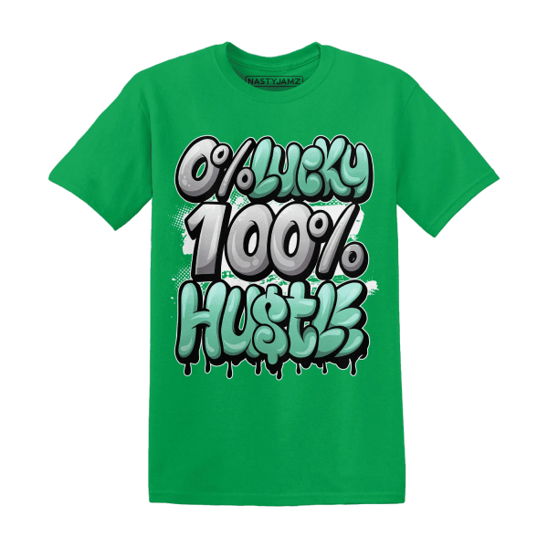 High OG Green Glow 1s T Shirt Match Lucky Hustle Jezsport.com