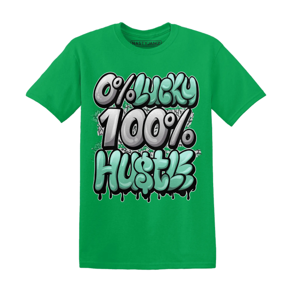 Green Glow 3s T Shirt Match Lucky Hustle Jezsport.com