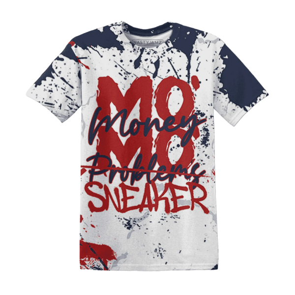 White Navy 6s T Shirt Match MO sneaker 3D Jezsport.com