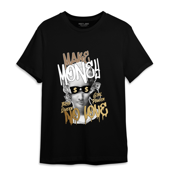 High OG Metallic Gold 1s T Shirt Match Make Money No Love Jezsport.com