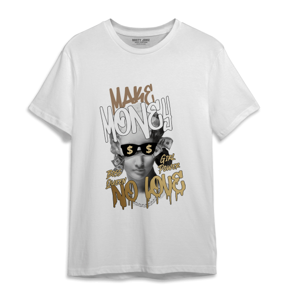 High OG Metallic Gold 1s T Shirt Match Make Money No Love Jezsport.com